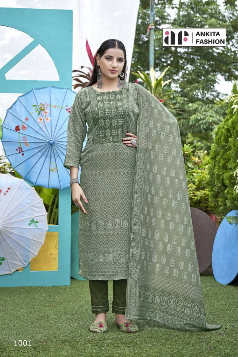 Ankita Fashion Alisha 1 Designer fancy Printed Ethnic Wear Ready Made Collection